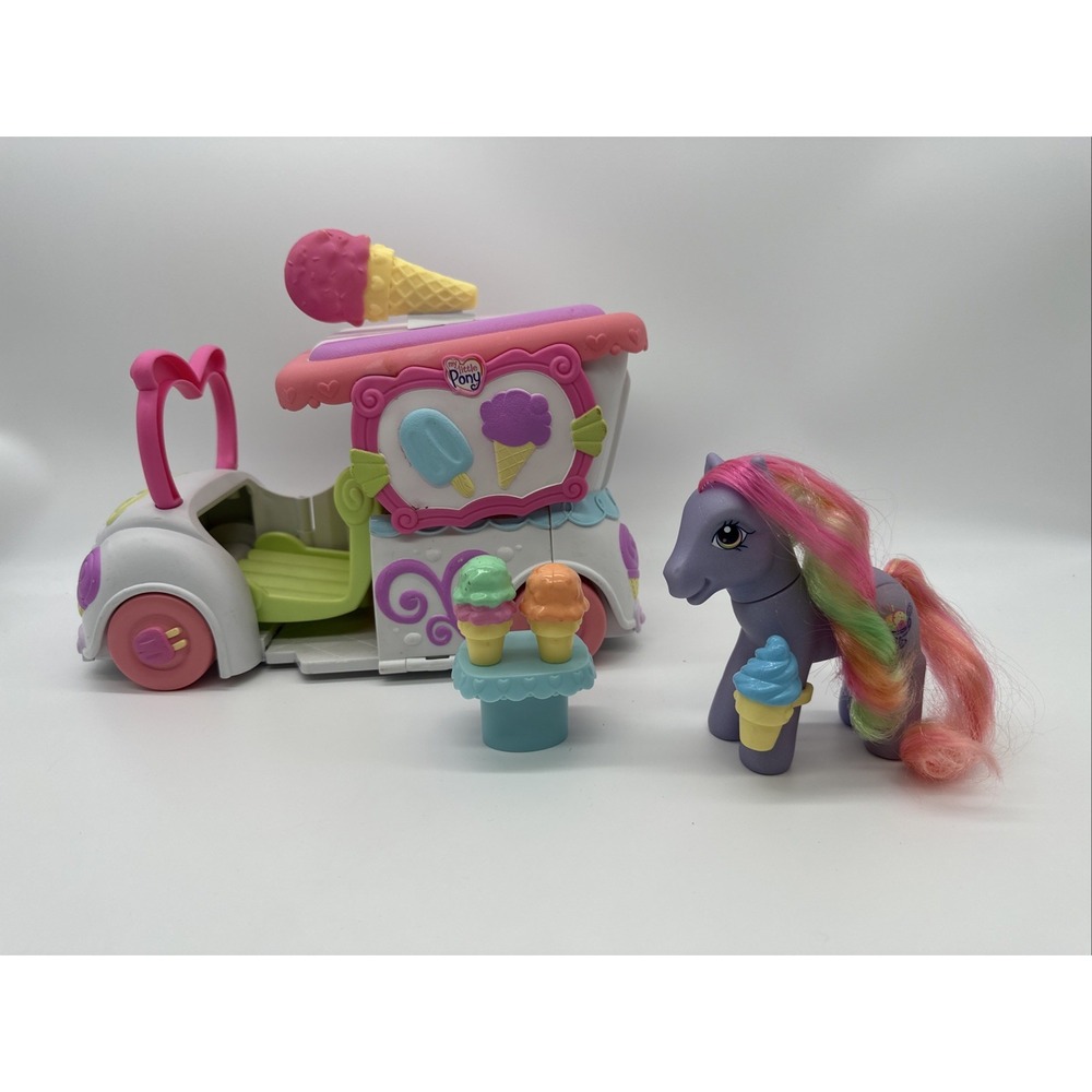 Vintage My Little Pony G3 Rainbow Swirl Ice Cream Dream Supreme Truck Pony 2006